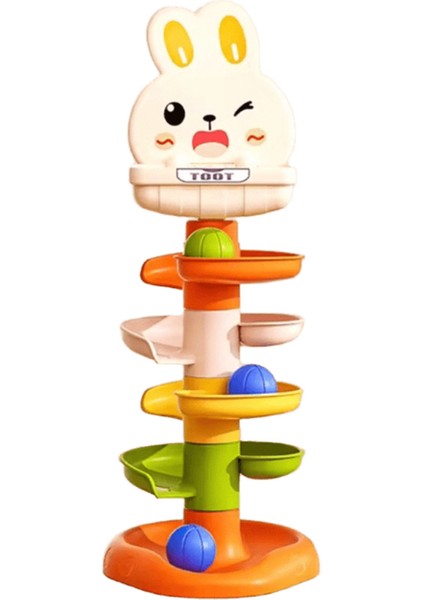 1-3 Montessori Istifleme Kulesi Oyuncak Bebek Gelişim Oyunları Renk: 5 Katmanlı Tavşan (Yurt Dışından)