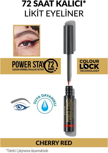 Luxury Power Stay Uzun Süre Kalıcı Likit Eyeliner Cherry Red 1 Adet