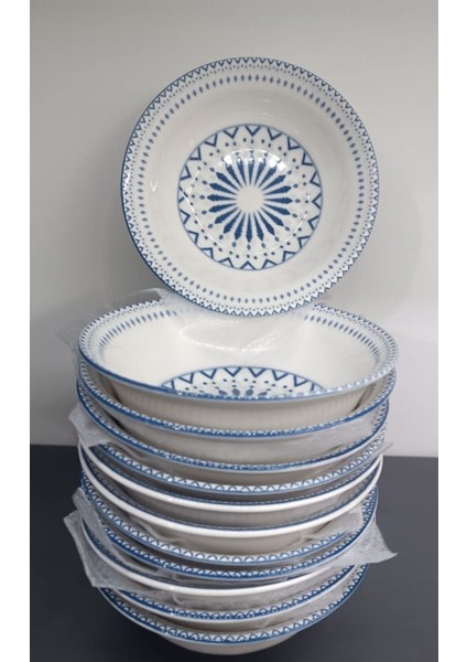 Luxury Güral Porselen Dijital 14 cm ( Küçük) 12 Adet Çorba Kase 1 Adet