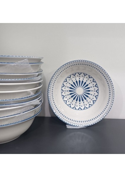 Luxury Güral Porselen Dijital 14 cm ( Küçük) 12 Adet Çorba Kase 1 Adet