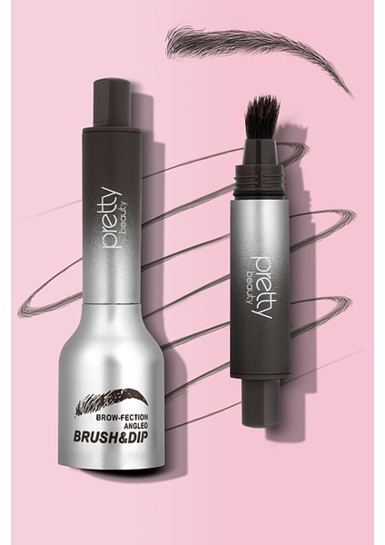Luxury Kaş Boyası Fırçalı & Özel Fırçası ile Kolay Uygulama Gri Smokey 1 Adet
