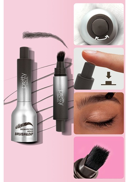 Luxury Kaş Boyası Fırçalı & Özel Fırçası ile Kolay Uygulama Gri Smokey 1 Adet