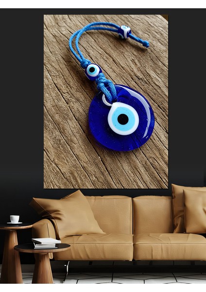 Nazar Boncuğu ve Koruma Simgesi Dekoratif Kanvas - Mdf Ahşap Tablo fiyatları