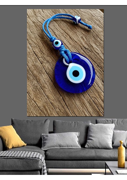 Nazar Boncuğu ve Koruma Simgesi Dekoratif Kanvas - Mdf Ahşap Tablo fırsatları