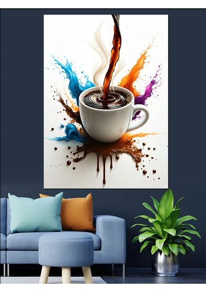 Kahve ve Köpük Sanatı Dekoratif Kanvas - Mdf Ahşap Tablo fiyatları