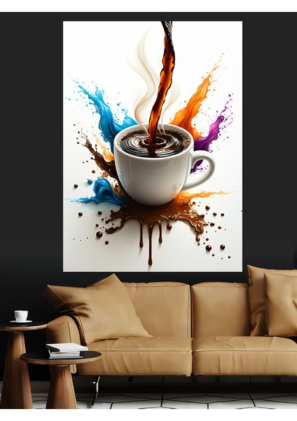 Kahve ve Köpük Sanatı Dekoratif Kanvas - Mdf Ahşap Tablo modelleri
