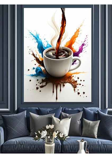 Kahve ve Köpük Sanatı Dekoratif Kanvas - Mdf Ahşap Tablo fırsatları