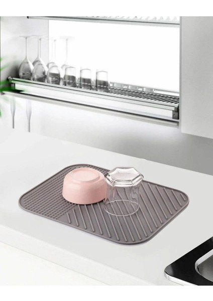 Luxury Silikon Mutfak Bulaşıklık Matı Bulaşık Kurutma Matı 1 Adet
