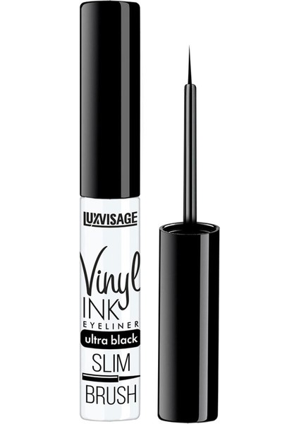 Luxury Vinyl Ink Eyeliner Ultra Black Slim Brush Luxvisage 1 Adet