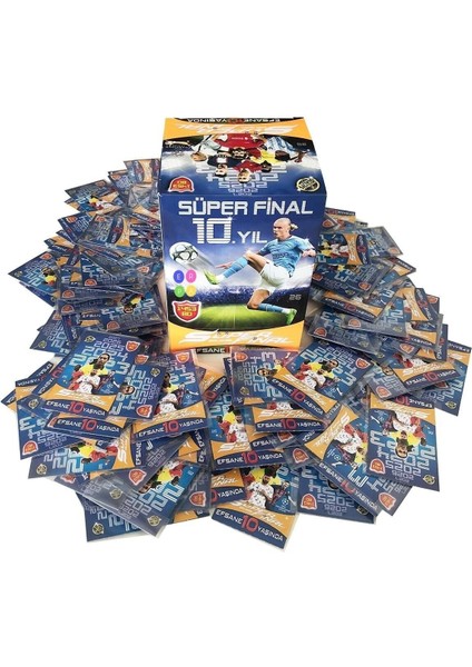 Luxury Süper Final Oyun Kartı 10. Yıl Güncel Transferler Futbol Oyun Kartları 100 Paket 200 Adet 2023-2017 1 Adet