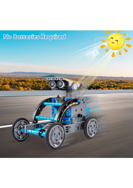 Acelıfe Çocuklar Için Güneş Enerjili Robot Oyuncak, 12'si 1 Arada Stem Kit, Kendin Yap Inşaat