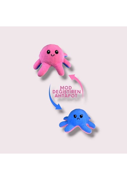 Luxury Mod Değiştiren Çift Yüzlü Sevimli Pembe Mavi Peluş Ahtapot Yastık & Uyku Arkadaşı & Oyuncak 1 Adet fiyatları