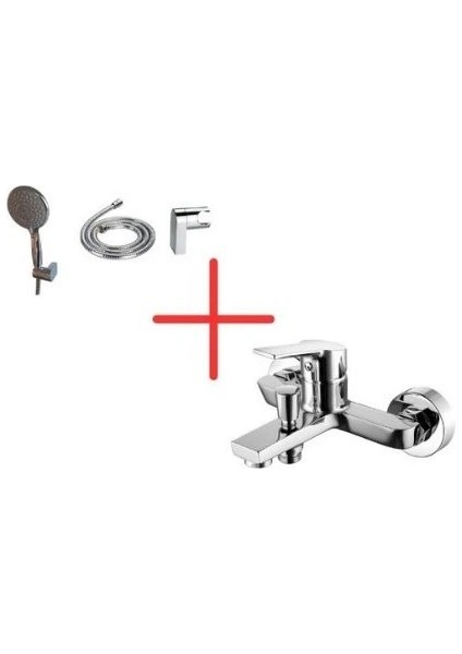 SH150-3 Fonksiyonlu El Duşu ve LN2500 Luna Banyo Armatürü Seti