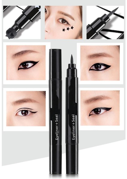 Luxury Yıldız Desenli Kalın Uçlu Çift Taraflı Kalem Eyeliner 1 Adet