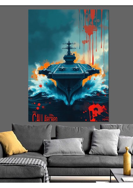 Savaş Gemisi ve Deniz Dekoratif Kanvas - Mdf Ahşap Tablo modelleri