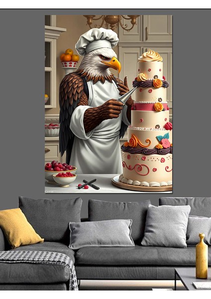 Kartal Pastacı Ustalığı Dekoratif Kanvas - Mdf Ahşap Tablo fiyatları