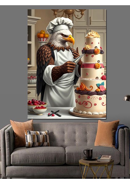 Kartal Pastacı Ustalığı Dekoratif Kanvas - Mdf Ahşap Tablo modelleri