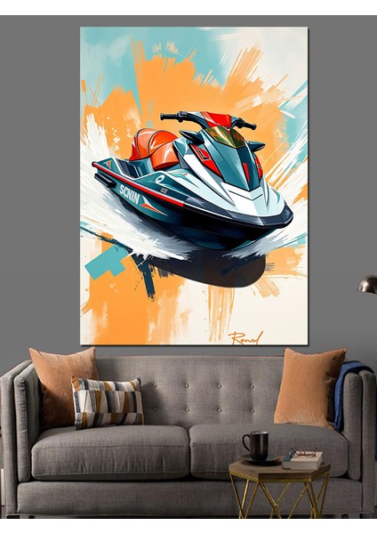 Sürat Jet Sky Macerası Dekoratif Kanvas - Mdf Ahşap Tablo fiyatları