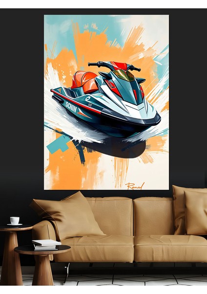 Sürat Jet Sky Macerası Dekoratif Kanvas - Mdf Ahşap Tablo fırsatları