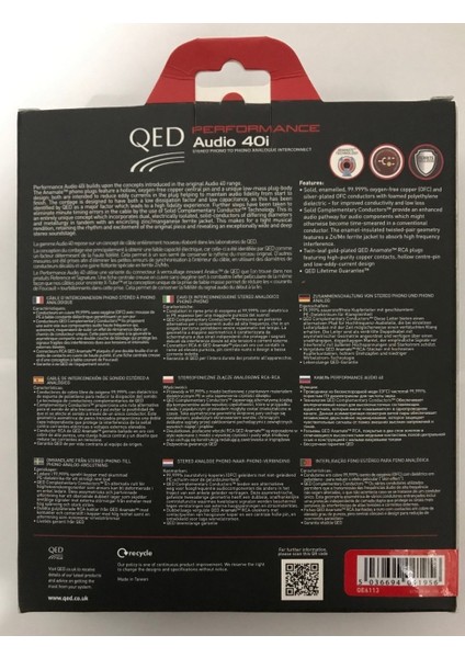 QE-6113 Performance Audıo 40I Rca Kablo - 1m