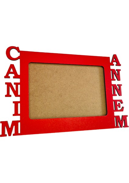 Anneler Günü Kırmızı Ahşap Fotoğraf Çerçevesi Canım Annem fırsatları