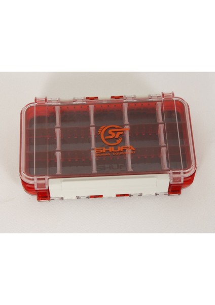 Contalı Kırmızı Çift Taraflı Eva+Silikon Lrf Kutusu Balık Ekipmanlarınızı Düzenli, Güvende Tutun