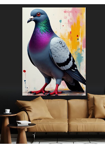 Renkli Güvercin Özgürlüğü Dekoratif Kanvas - Mdf Ahşap Tablo modelleri