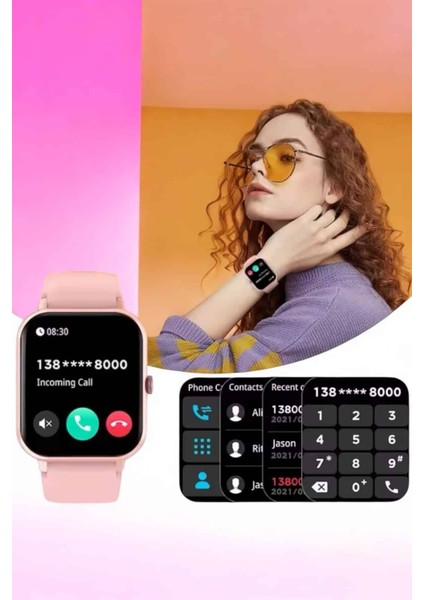 Akıllı Saat Ios ve Android ile Uyumlu Şık ve Çok Fonksiyonlu