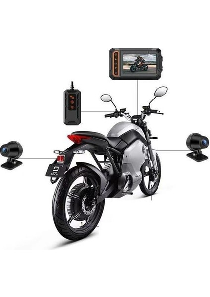 M5F Ultra Hd Wifi Panaromik Aksiyon Kamerası Motosiklet Gözetleme Kamerası indirimleri