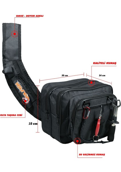 Spin Lrf Balıkcı Çantası Siyah fiyatları