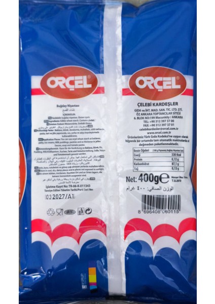 Buğday Nişastası 400GR.+ Mısır Nişastası 400GR. Set