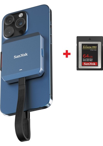 Pro-Cınema Magsafe ile Uyumlu SDDR-F941-GNKNN + Extreme Pro Cfexpress 64GB 4K Hafıza Kartı