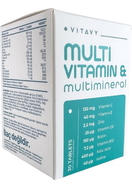 Multivitamin & Multimineral 1 x 30 Tablet 2'li Set