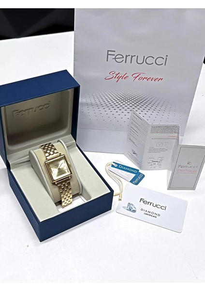 Kristal Camlı Çelik Kordon 2 Yıl Garantili 3 Atm Kadın Kol Saati+Bileklik NS.FRC.0041.L2