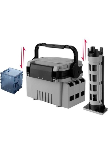 Çift Katlı Ekstra Dayanıklı Profesyonel Balıkçı Kutu Çanta 12L- Gri fiyatları