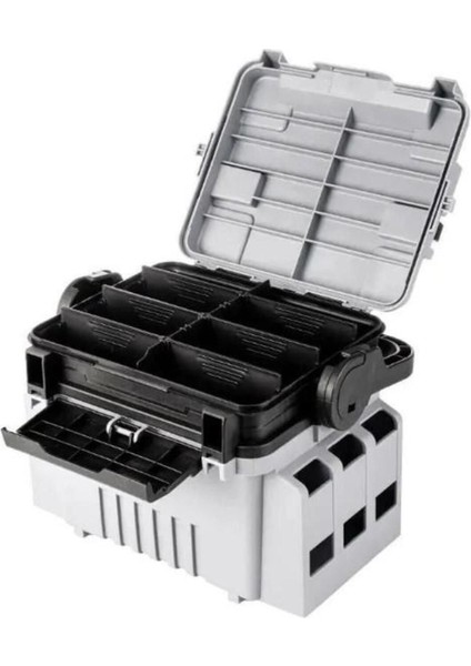 Çift Katlı Ekstra Dayanıklı Profesyonel Balıkçı Kutu Çanta 12L- Gri modelleri