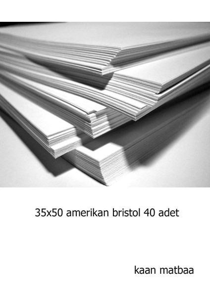 40 Adet 35X50 400 gr Amerikan Bristol Kağıt Karton