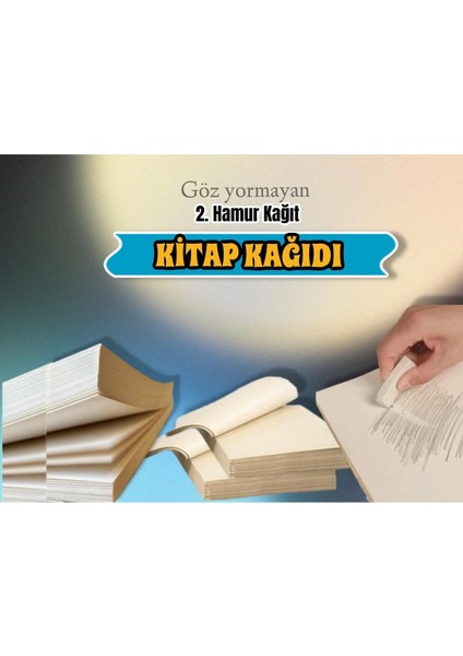 A4 Kitap Kağıdı 2. Hamur Kağıt Göz Yormayan Kağıt 53 Gram 50 Adet