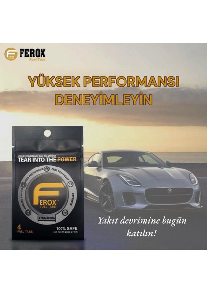 Fuel Tabs Yakıt Katkısı Tasarruf Tableti / Benzin & Dizel / 1 Adet Tablet = 75 Litre / 4 Adet Tablet