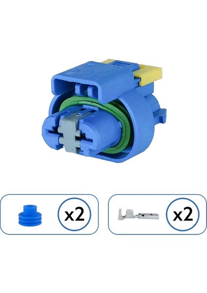 (Delphi) Fan Motor Soketi Mavi 2 Pin Kablosuz