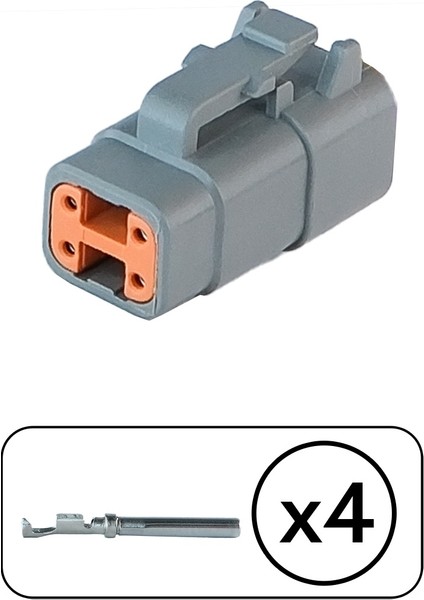 DTM06-4S Erkek Konnektör 4 Pin Kablosuz