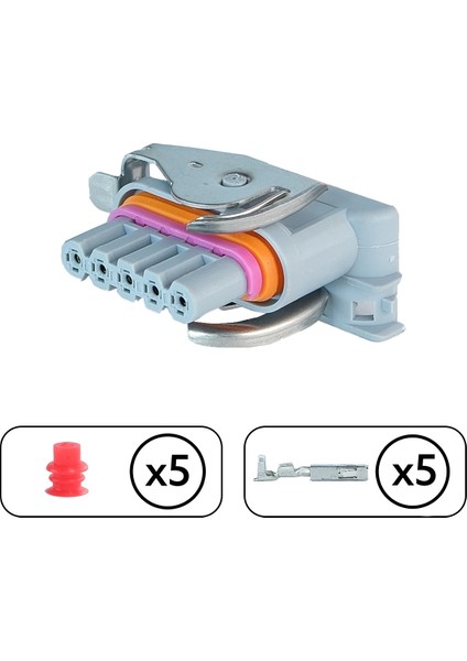 Lear Şarj Dinamo Soketi Gri 5 Pin Kablosuz