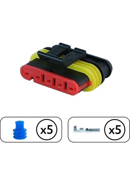 TE/Amp Superseal Erkek Soket 5 Pin Kablosuz fiyatları