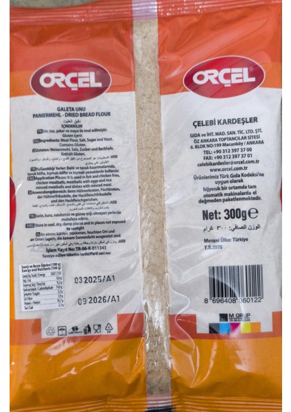 Galeta Unu 300GR. + Orçel Mısır Unu 300GR.