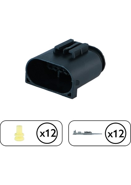TE/Amp Park Sensör Soketi Dişi 12 Pin Kablosuz