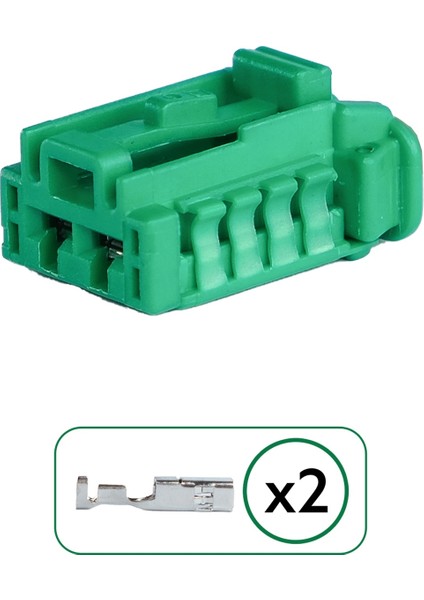 Yan Sinyal Plaka Soketi Yeşil 2 Pin Kablosuz