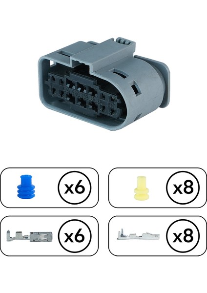 (Delphi) Mercedes Far Soketi Gri 14 Pin Kablosuz fiyatları