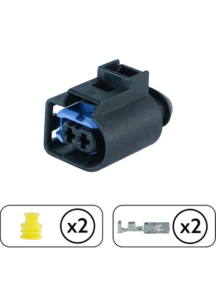(Delphi) Mavi Kilitli Enjektör Soketi 2 Pin Kablosuz fiyatları