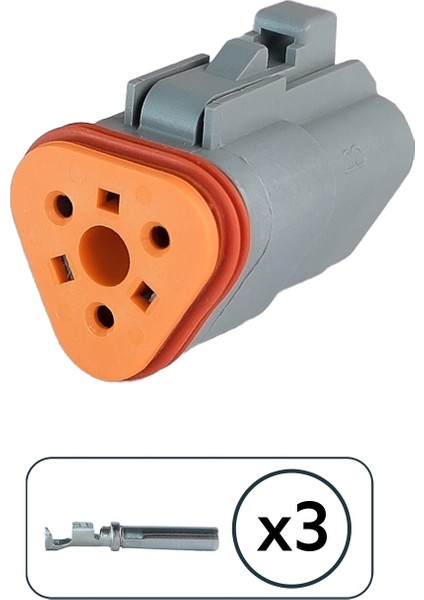 DT06-3S Erkek Konnektör 3 Pin Kablosuz