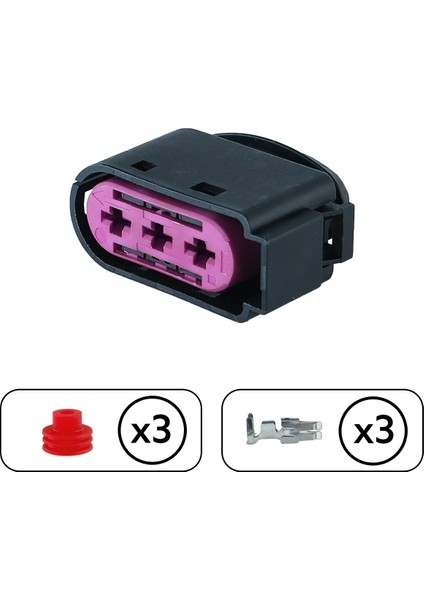 TE/Amp Sigorta Kutusu Soketi 3 Pin Kablosuz